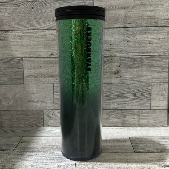 Starbucks glittery sparkling Emerald green coffee tea tumbler new - Picture 1 of 6